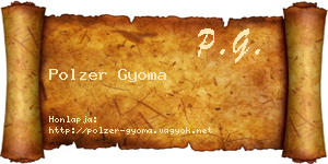 Polzer Gyoma névjegykártya